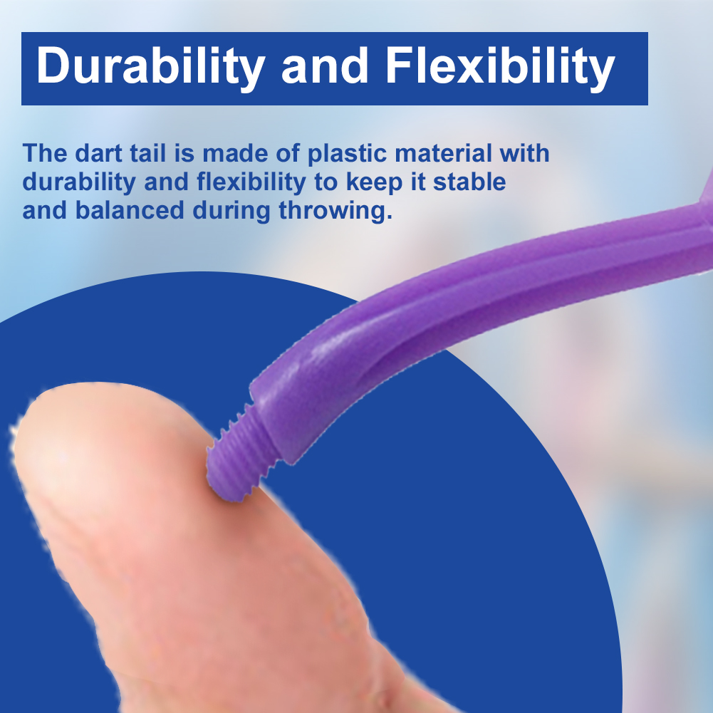 6Pcs Integrated Dart Shaft and Flights Standard Shape 2BA Screw In-one Dart Flight Anti-Fall Transparent Dart Accessories Kit