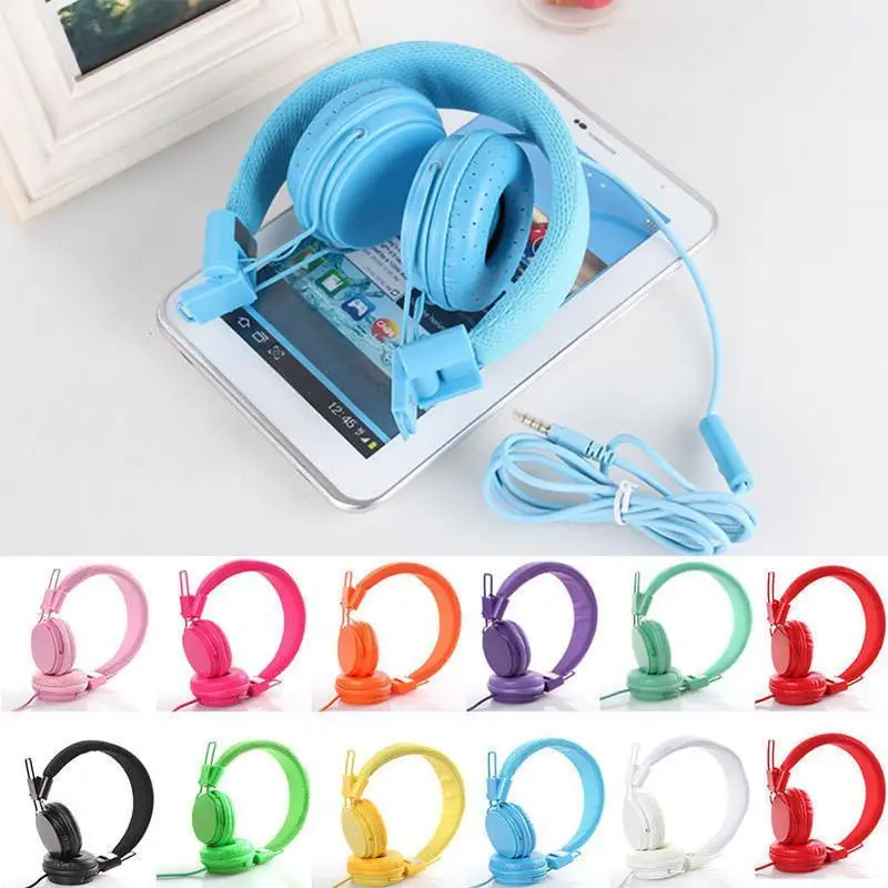 Headphones for Children Kids Girls Boys Teens Foldable Adjustable On Ear Headphones with 3.5mm Jack for Cellphones Computer MP3 smile