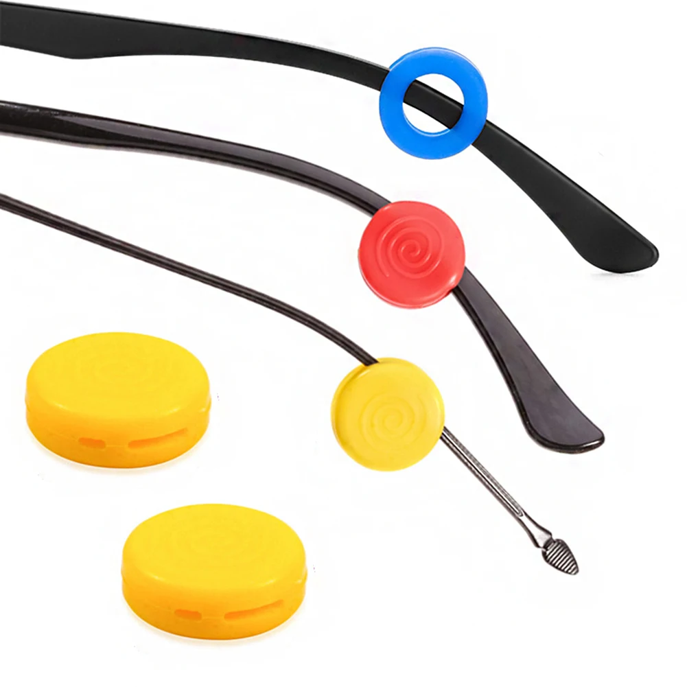 Eyeglass 1 Pair Temple Tips Sleeve Retainer Silicone Anti-slip Holder Elastic Glasses Ear Hook Mirror Leg Glasses Accessories smile