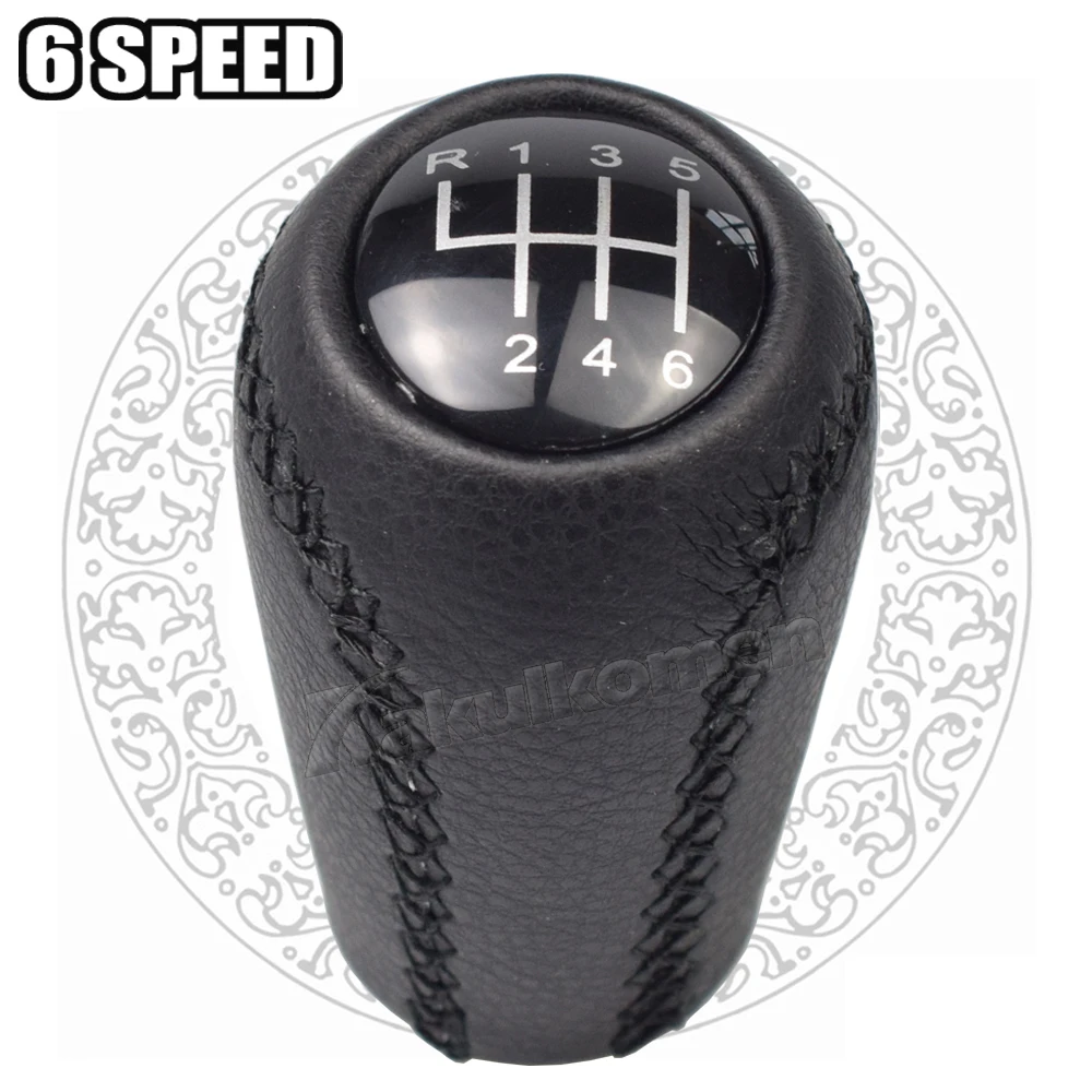 Shift Knob Gear 5/6-Speed For MAZDA 3 BK BL 5 CR CW 6 II GH CX-7 ER MX-5 NC III MT Leather Shifter Lever Arm Stick Headball New smile MX-