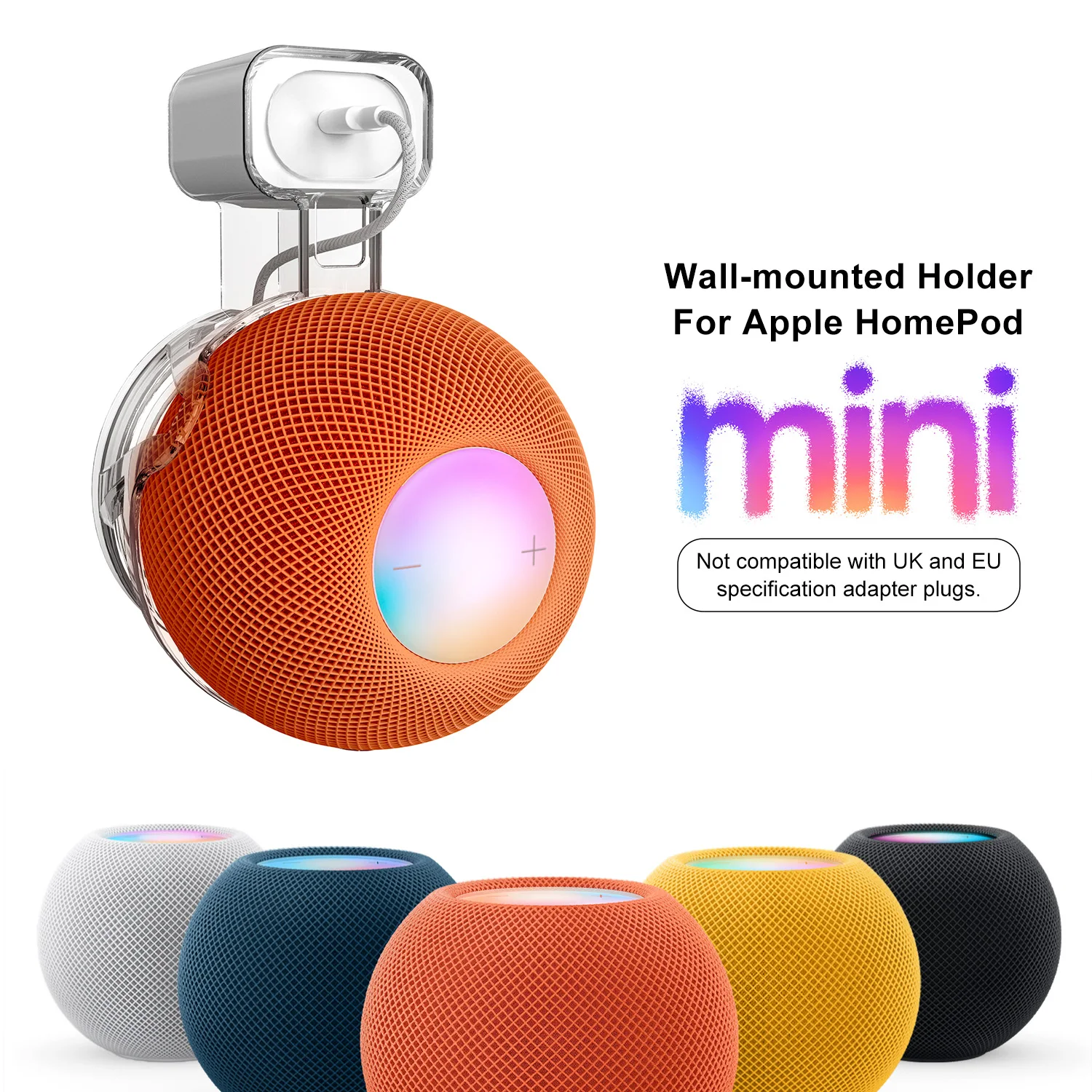 Wall Mount Support for Apple HomePod mini With Cable Storage Quality ABS Hard Case Socket Speaker Stand for Homepod mini Holder