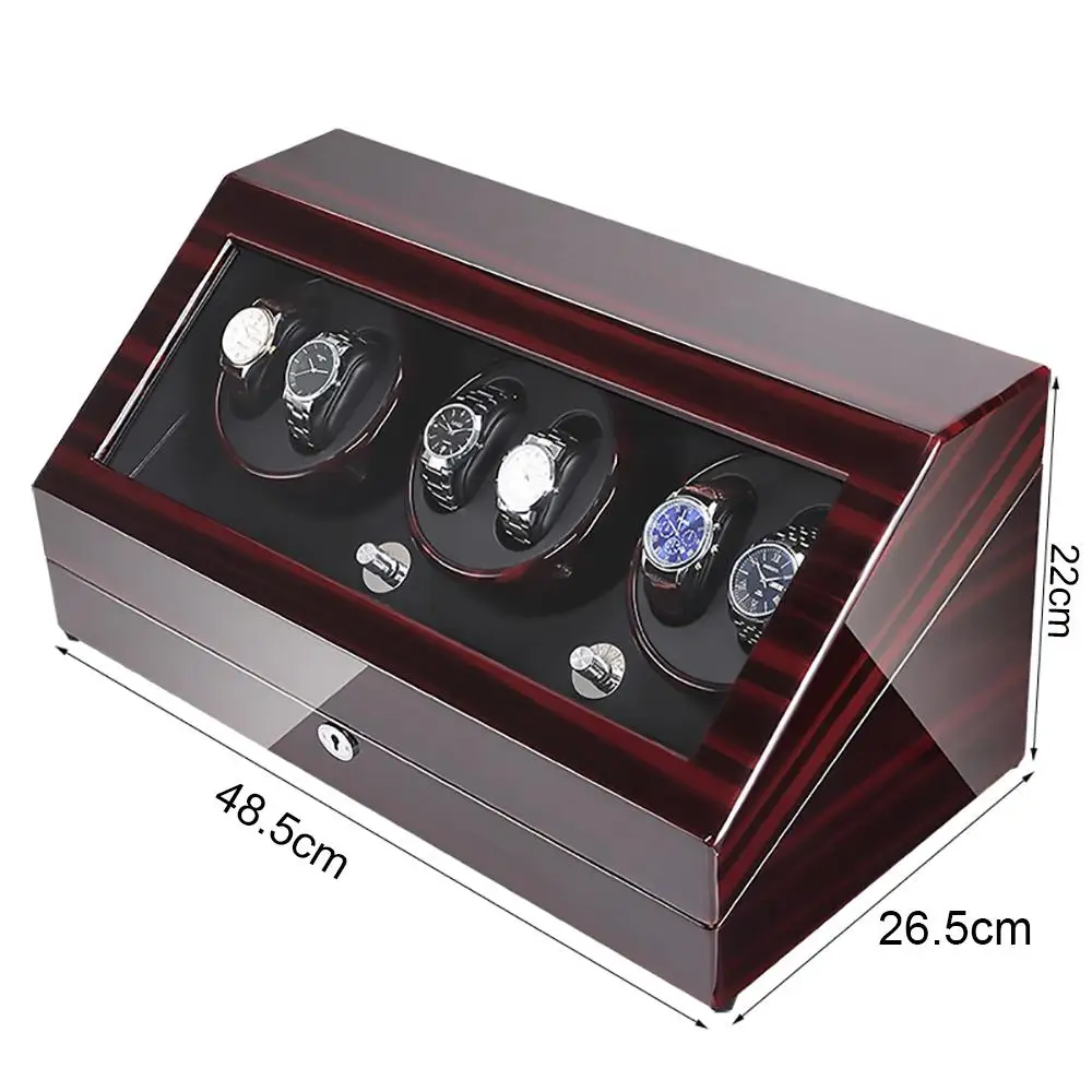 6+7 Luxury Watch Winder with Lock 13 Slot Fashionable Watches Display Box That Rotatable Mechanical Watch Household Watch Box