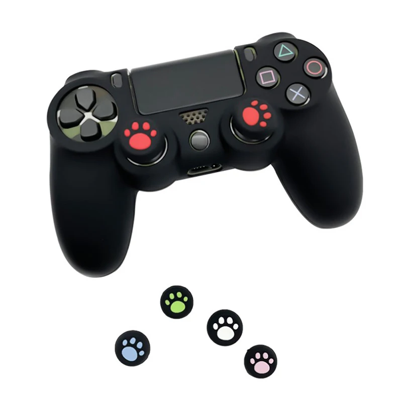 Cat Paw Thumb 4pcs/lot Stick Grip Cap Cover For PS3/PS4/PS5/Xbox One/Xbox 360 Controller Gamepad Joystick Case Accessories smile