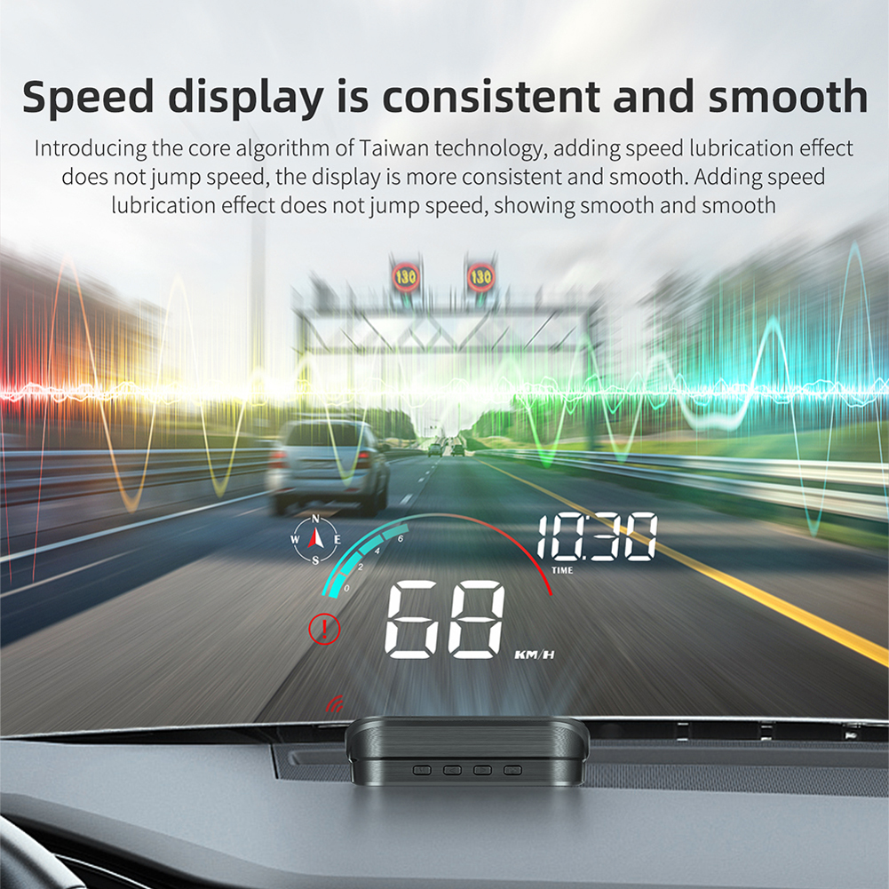 Car Head Up Display HUD Universal Digital GPS Speedometer Projector Screen Dashboard Odometer with Overspeed Alarm For All Cars