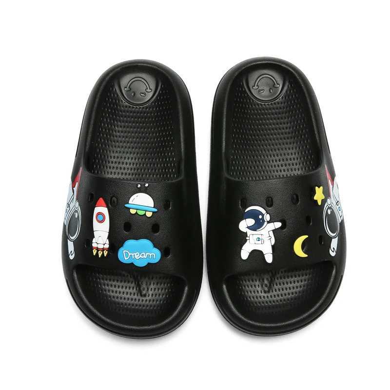 Slipper Cartoon Astronaut Children Slippers Boy Girls Casual Shoes Flat Beach Water Shoes Indoor Soft Kids Cute Flip Flops for Boy Girl 2449