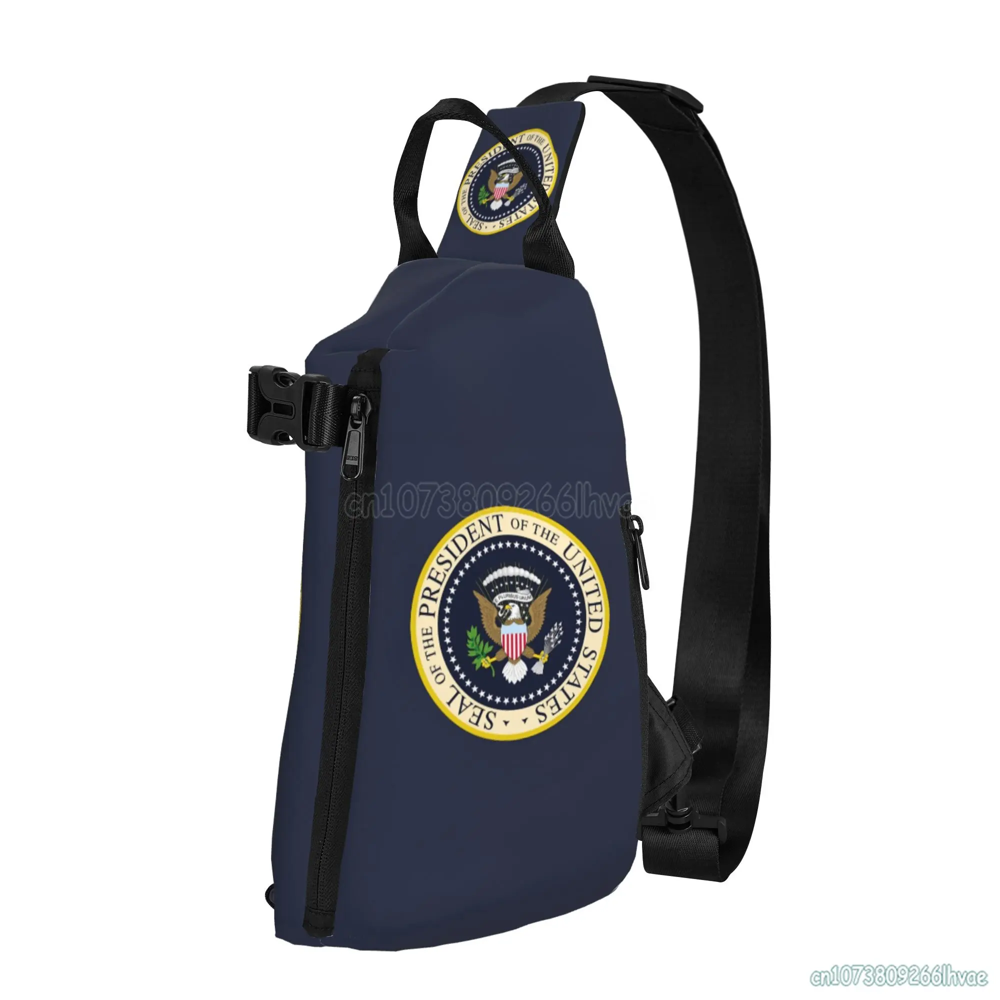 The Seal President of of The United States Crossbody Bag Unisex Casual Sling Chest Bag Daypack for Travel Sport Running Hiking smile