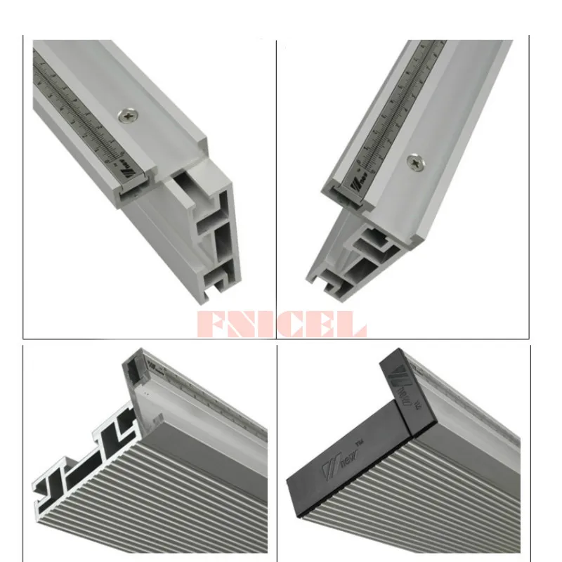 Miter Aluminium 450Mm/600Mm/800Mm Gauge Fence With Flip Stop Profile 70Mm ddmysmile Height T-Tracks For Woodworking DIY Tool Smile