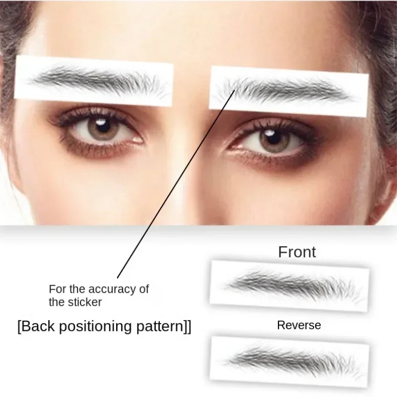 Eyebrows Like 4D Hair Stickers Makeup Waterproof Eyebrow Tattoo Sticker Long Lasting Natural Fake ddmysmile Eyebrow Stickers Cosmetics Smile
