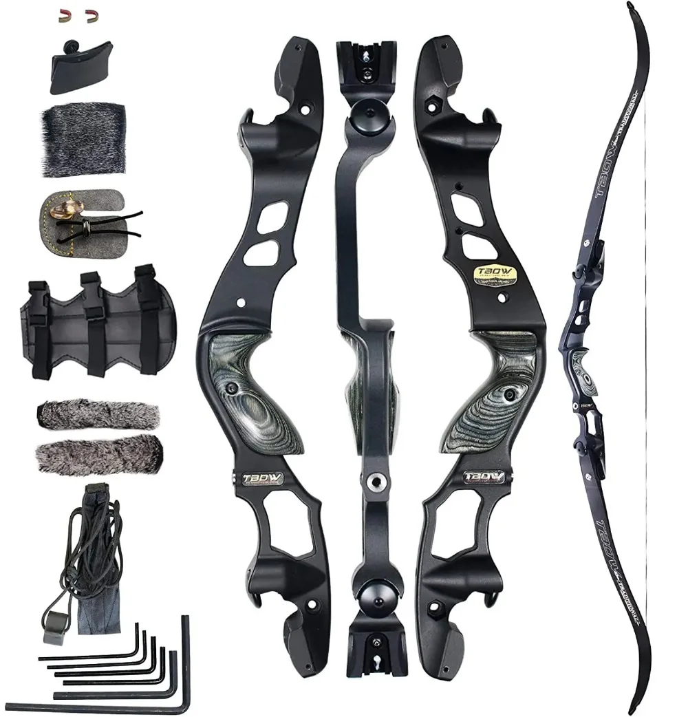 TBOW 62 ILF Archery Recurve Bow American Take Down Bow Aluminum Alloy Riser IBO 210FPS Outdoor Hunting Shooting Accessories