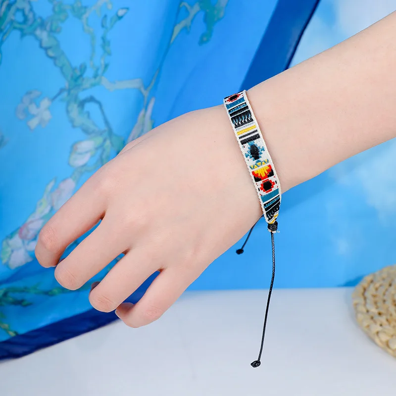 Trendy Colorful Boho Handmade Bohemia Weaved Man Bracelet ddmysmile For Women Ethnic Braided Bracelets &Bangles Jewelry Wholesale Dropship Smile &Bang