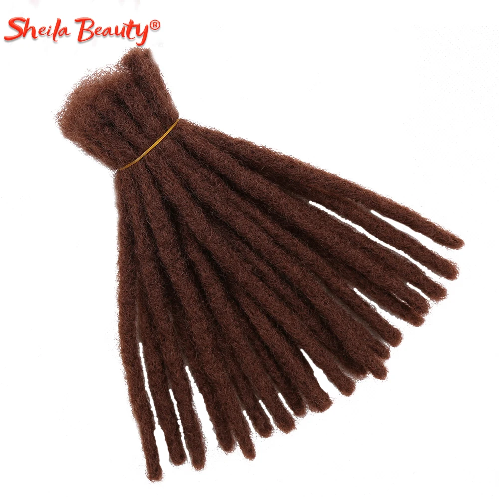 Synthetic Handmade Dreadlock Extensions for Men/Women Hip-Hop Style Crochet Locs Dreads Short Straight Soft Locs Braiding Hair