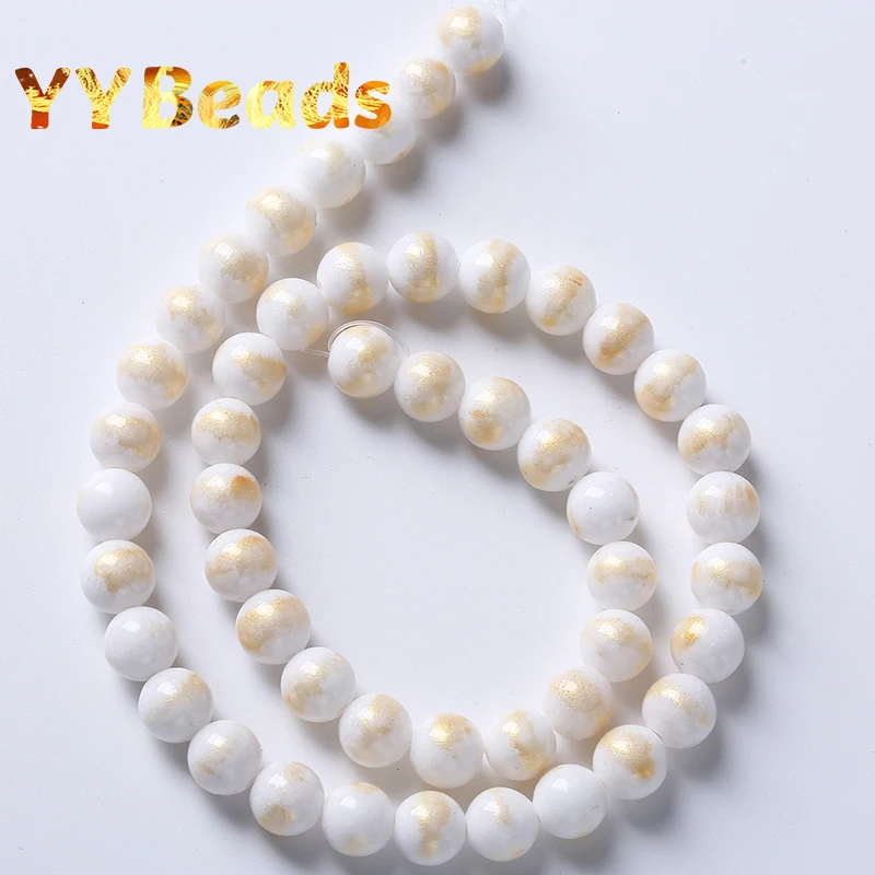 White Lapis Lazuli Jades Stone Beads Loose Round Beads for Jewelry Making Diy Bracelets Necklaces Handmade 4 6 8 10mm 15" Strand