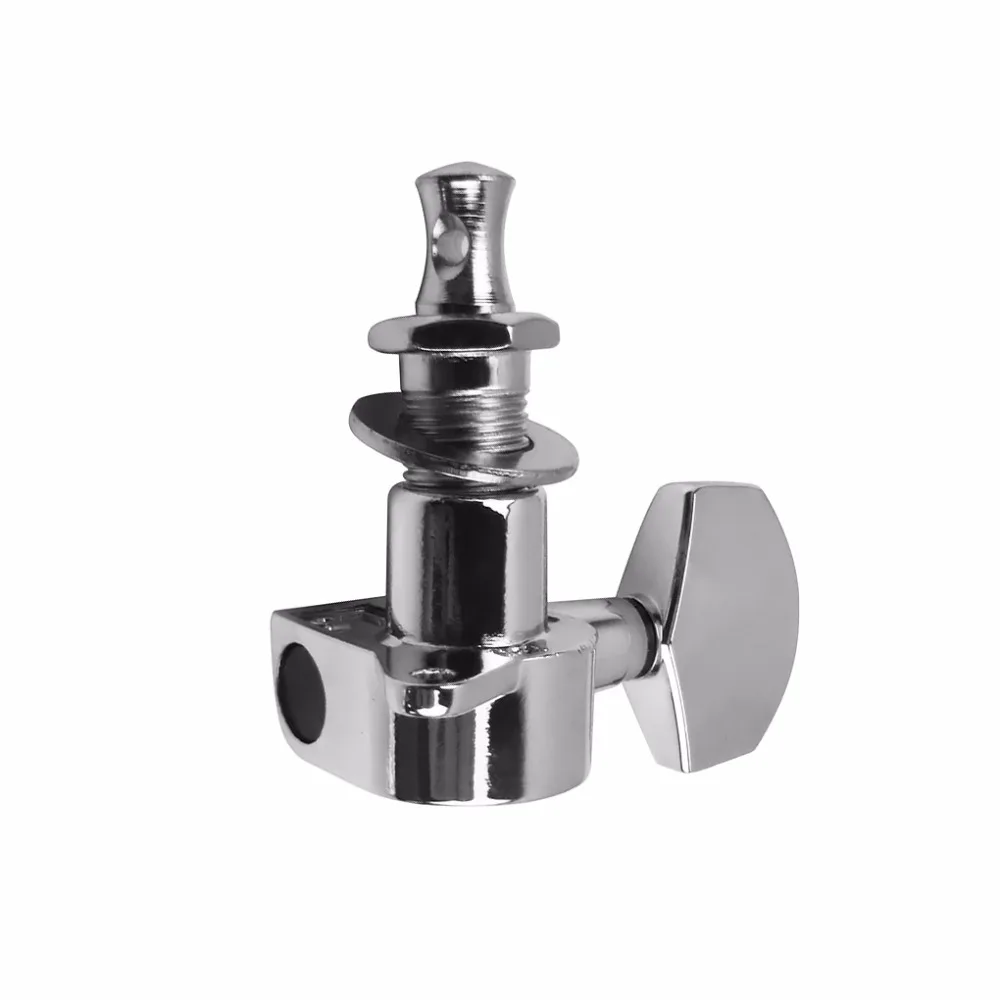FLEOR 6PCS 3L3R Guitar Tuning Pegs Keys Machine Heads Full Closed Type Tuners for Electric Acoustic Guitar, Silver/Black Choose