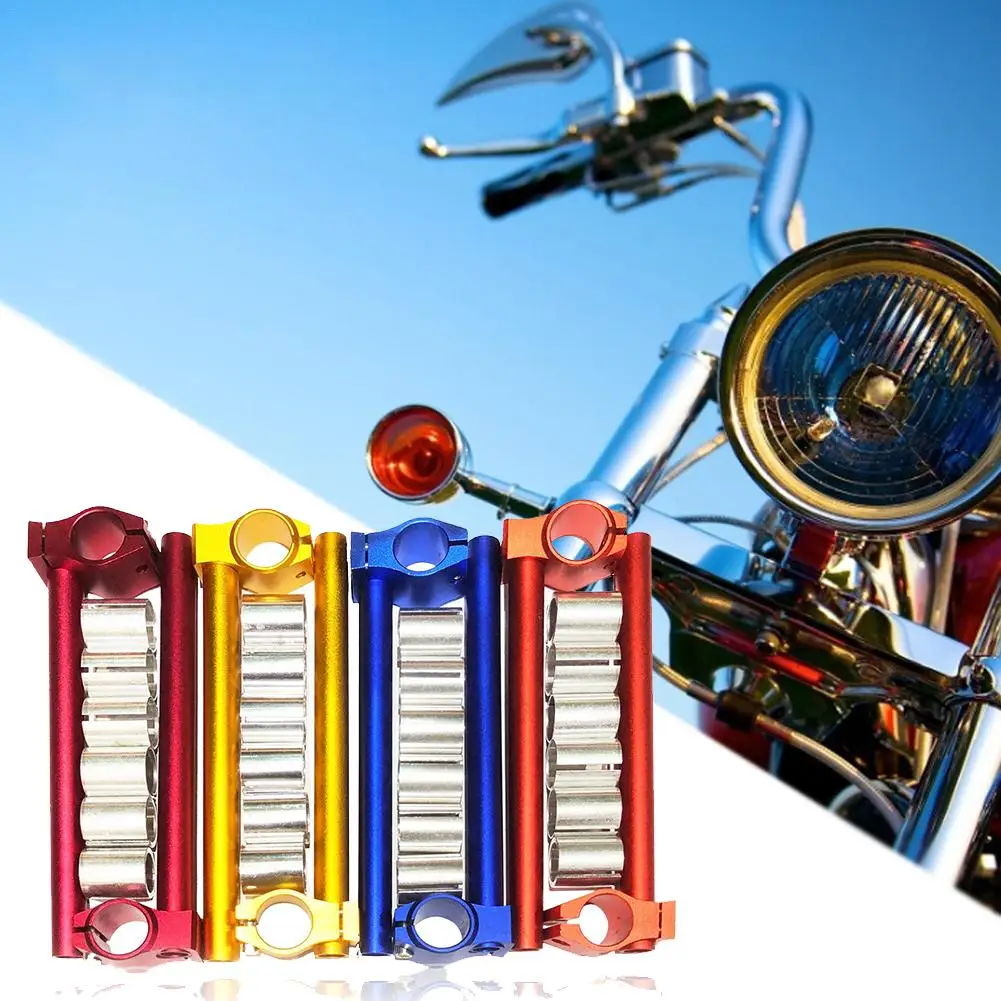 Universal 26mm 2Pcs CNC 30mm 31mm Motorcycle Handlebar Clip On Fork Handle Bars 28cm x 5.5cm smile