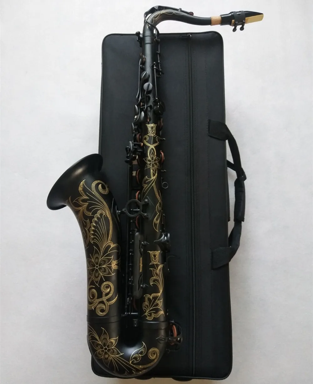 Tenor saxophone T-902 High-quality Matt Black Musical instrument professional playing Tenor Sax With mouthpiece