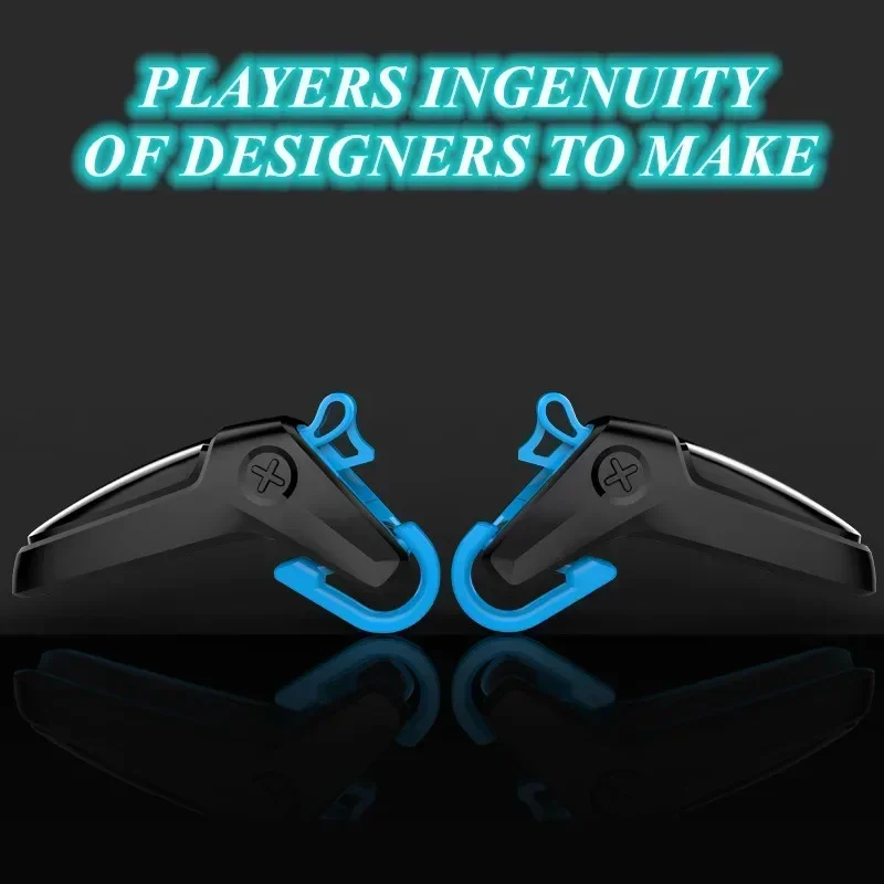 Gamepad 2Pcs 4 Fingers Trigger Mobile Phone Gaming Accessories For PUBG ddmysmile Aim Shooting Game Joystick Controller For Iphone Android Smile