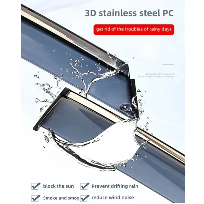 Ae10 For Toyota 2003~2009 Car Windows Visor ddmysmile Vent Cover Awnings Shelters Sun Rain Guard Deflector Exterior Accessories Smile