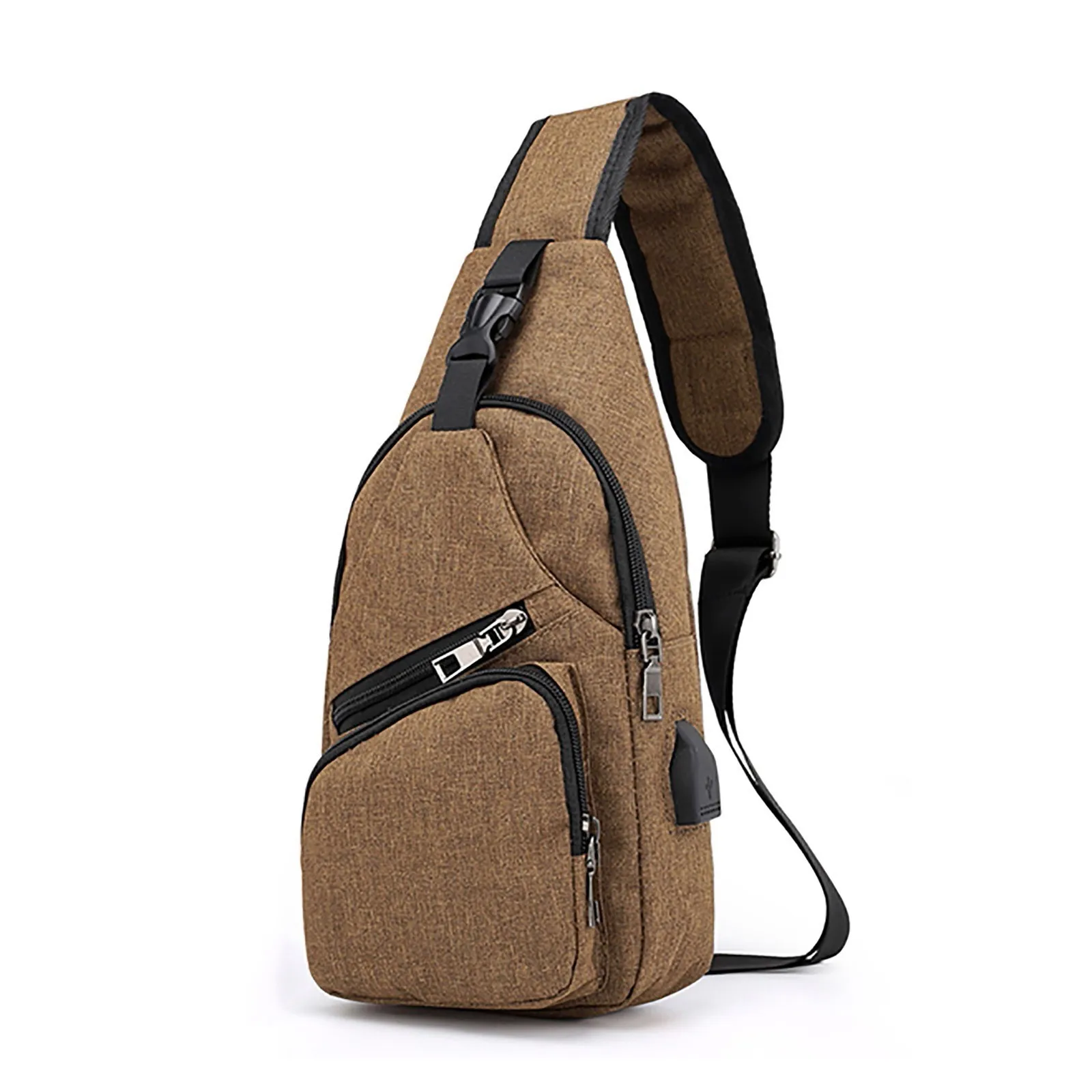 Men For Sling Bag Women Shoulder Backpack Chest Bags Crossbody Daypack With USB Cute Shoulder Bag Shoulder Tote Bag for Women smile