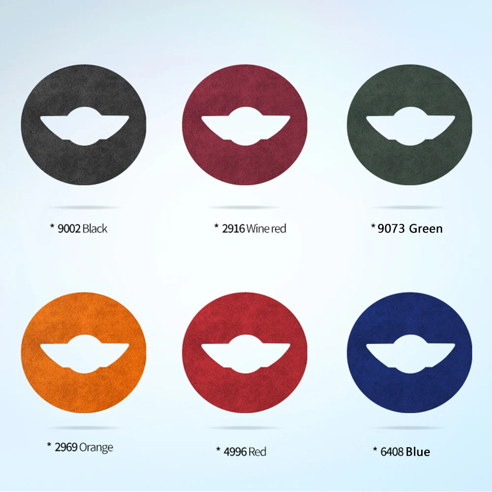Suede Mini Super For Cooper F54 F55 F56 F57 F60 R55 R56 R57 R58 R59 R60 R61 Flannel Car Steering Wheel Center Cover Trim Sticker smile