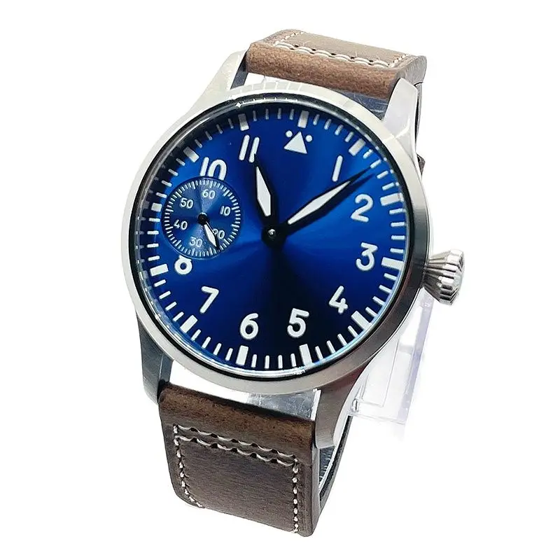 Glass Corgeut Sapphire ddmysmile 42 Mm Dial Asia 6497 St3600 Hand-Wound Movement 316L Steel Case Men's Watch 30 M Water Resistant Smile