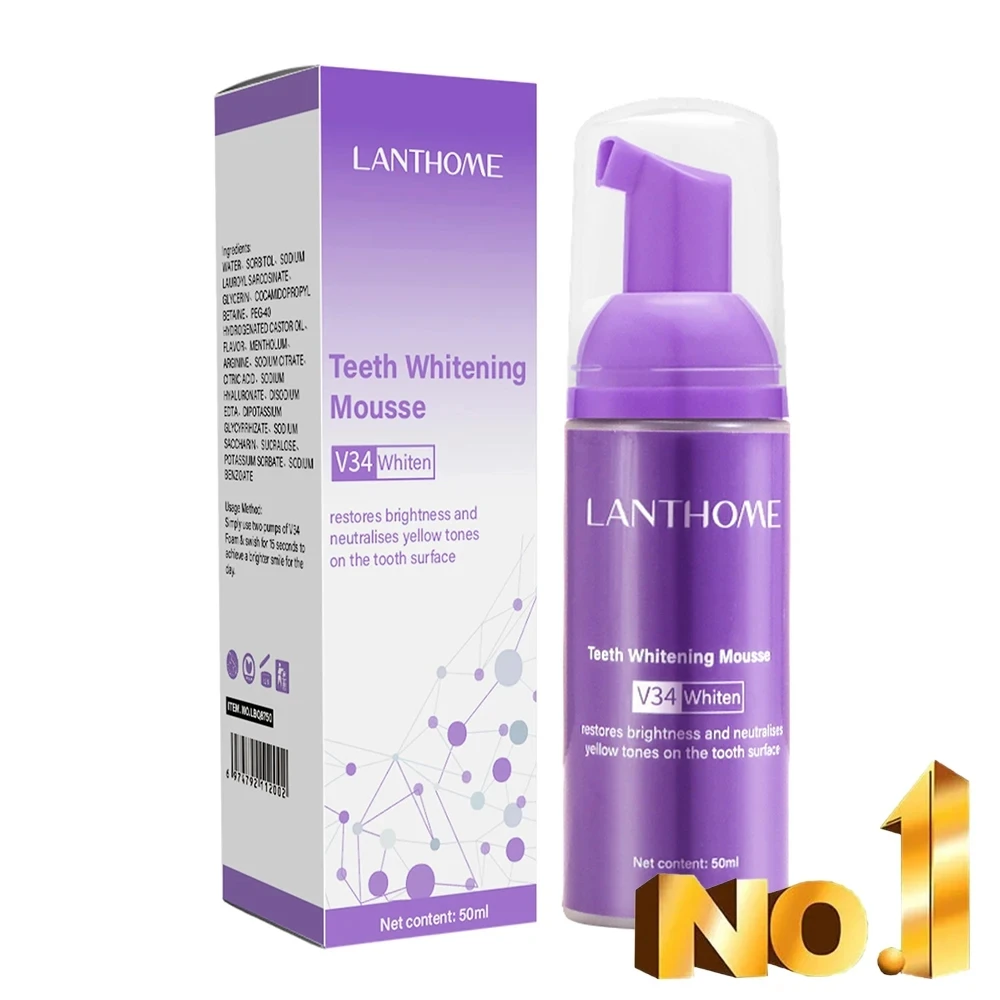 V34 Mousse Toothpaste Effectively Cleans Whitens Teeth Powerfully Removes Calculus Toothpaste Teeth Yellow Refreshes Breath