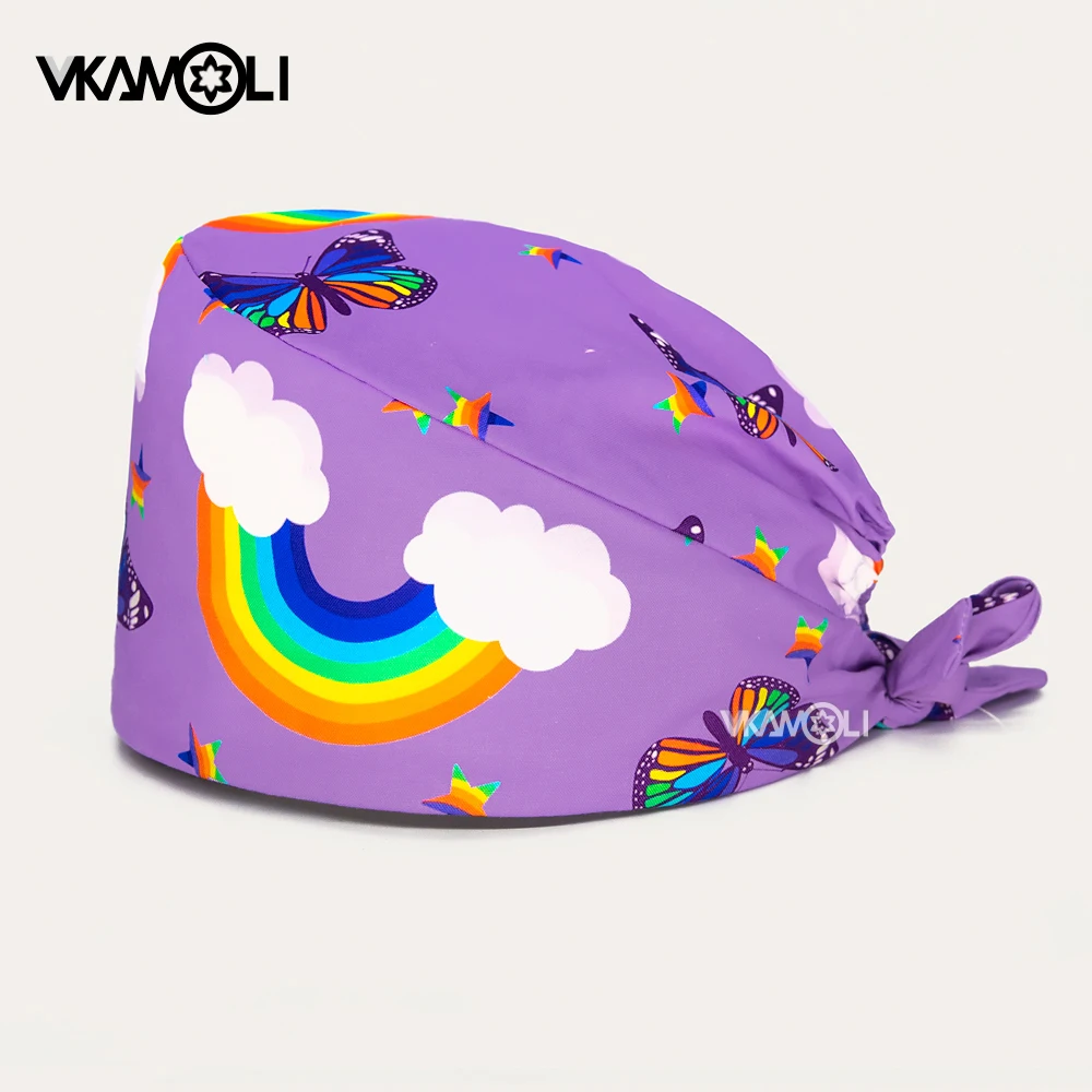 Surgical wholesale Green Medical Cap lady hat beauty work accessories surgery cap women and man operating room scrub cap smile