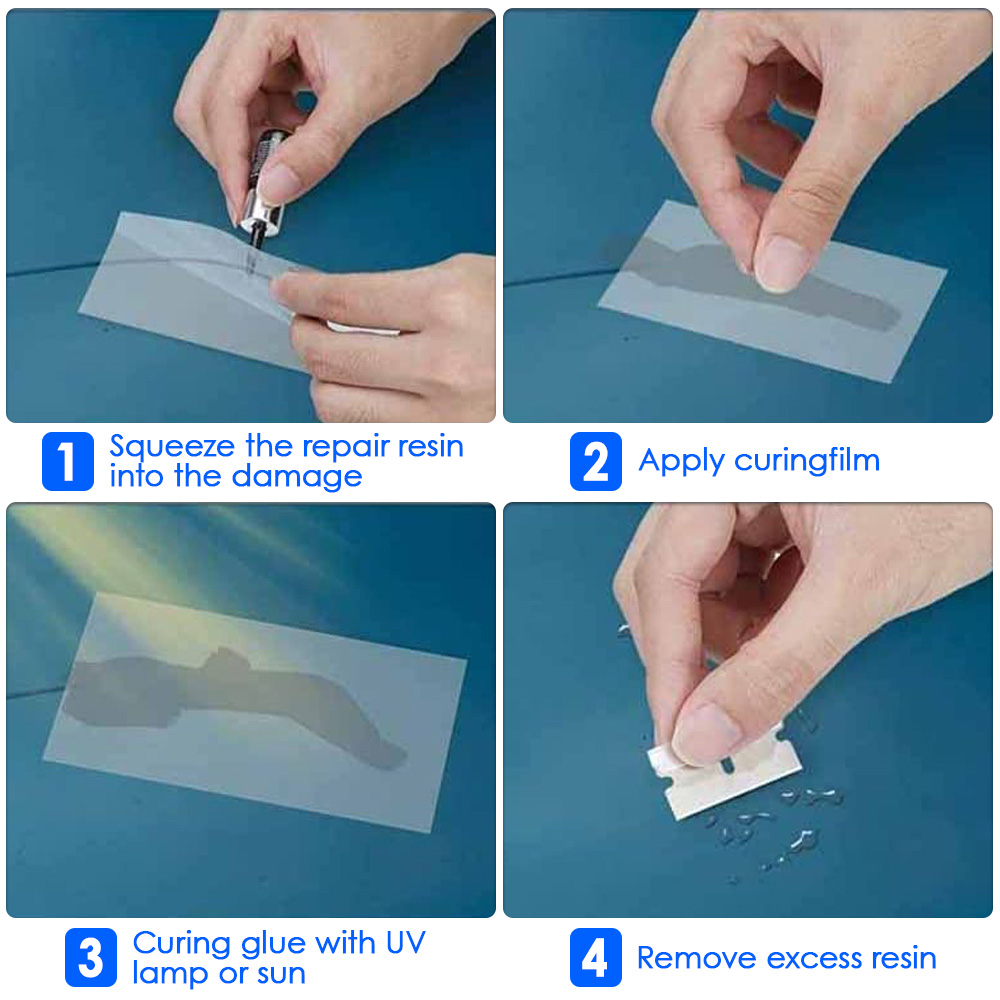 Cracked Glass Repair Kit Tools DIY Car Windscreen Glass Repair fluid Chips Cracks Scratch Repair Restore Auto Window Repair