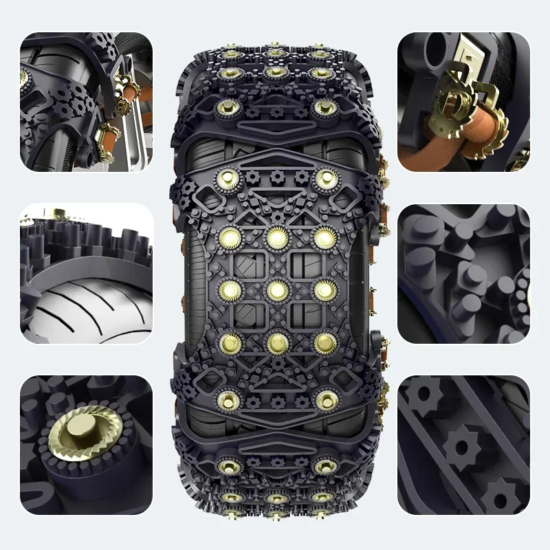 1Pcs Car Tire Wheel Chain Plastic Chain Car Truck SUV Winter Off Road Accessories 4x4 Snow Chains General-purpose Car Vehicle