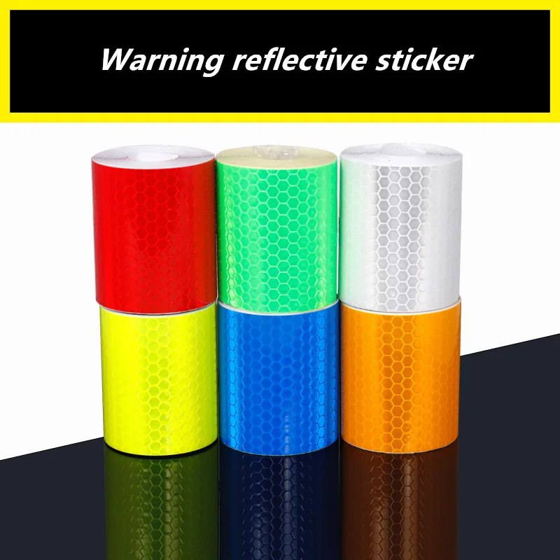 5X100/300CM Car Reflective Tape Safety Driving Warning Car Decor Stripe Protective Tape Film Motorcycle Car Accessories