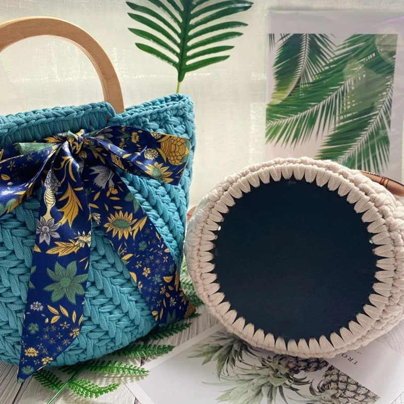 2025 Durable 12cm Lychee Pattern Solir Color new PU Bag Bottom Round Bottom For Knitted Bag Accessories DIY Crochet Woven Bag Accessory