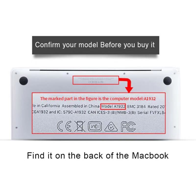 For Apple Macbook Air 13/11 Inch /Pro 13 A2338/15/16 Inch Macbook 12"(A1534) Anti-fall Matte Black Laptop Case+US Keyboard Film