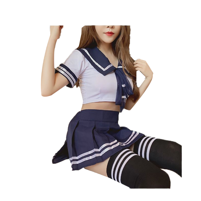 Erotic lingerie student uniform female sensual temptation erotic suit pure and lovely stage performance clothes sailor suit