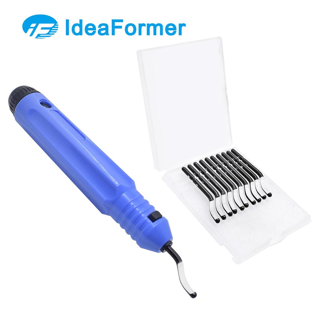 Handle ddmysmile Fixed 1 Set Plastic Burr Pocket Knife Nb1100 Scraper+10Pc Bs1010 Blades Trimming Neaten Deburring Head Cutter 3D Tools Smile Scraper+