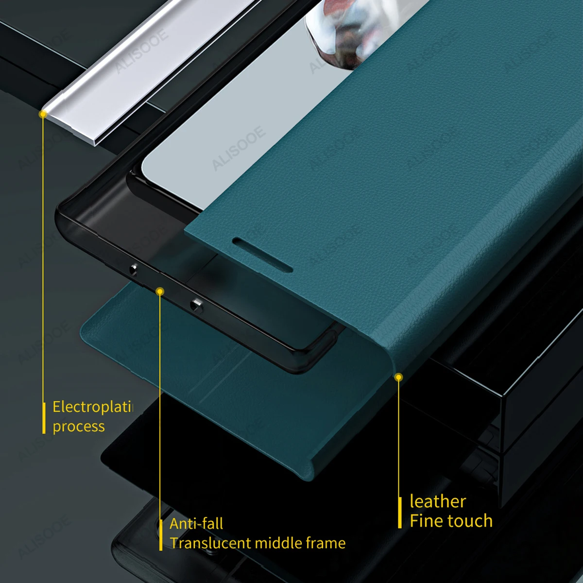 Leather Case For Plating Xiaomi Mi 12T Pro 12S 12 11T 10T 11 10 Pro 12X 11 Lite 4G 5G NE Magnetic Flip Holder Stand Cover smile