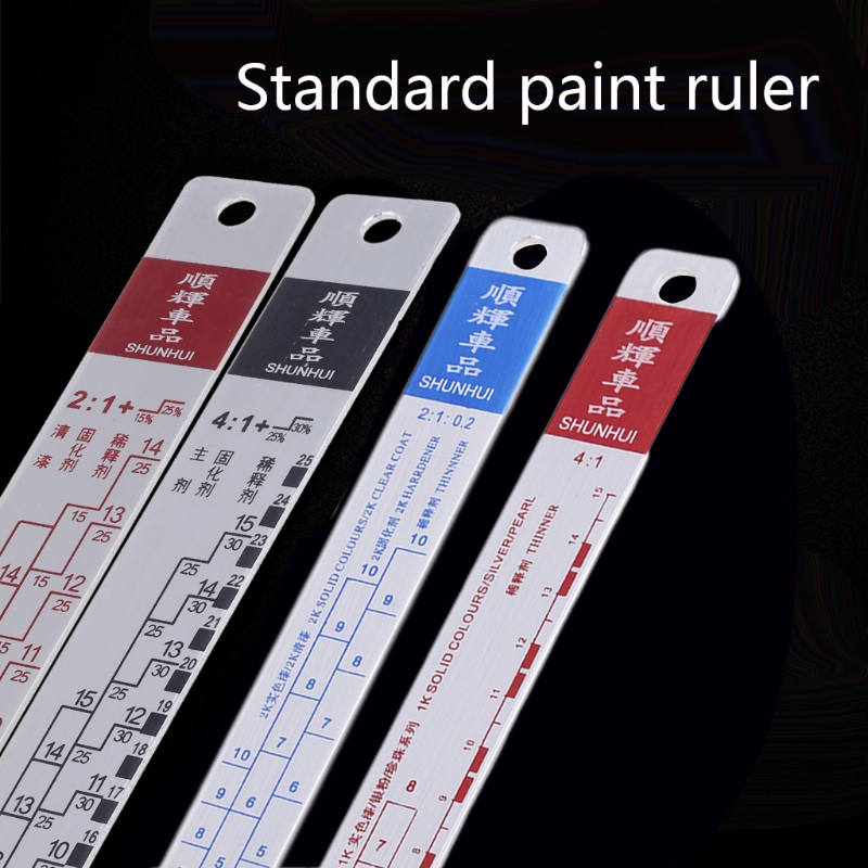 Standard Mixing Car Tool Paint Ruler Suitable For Cars Paint Ruler Ruler Paint Tool Black/Red Rulers Drop Shipping smile