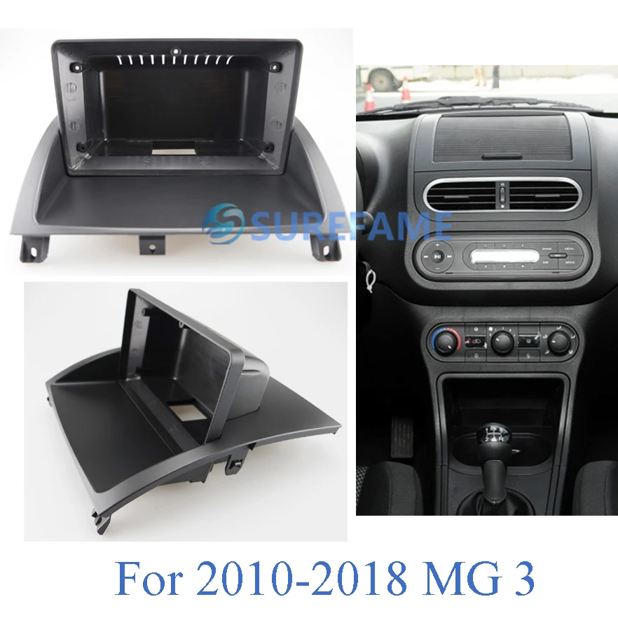 9 inch Car Fascia Radio Panel for 2010-2018 ROVER MG3 MG 3 Dash Kit Install Facia Console Bezel 9inch Plate Trim Adapter Cover