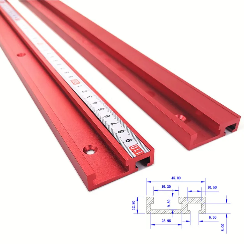 Model 45 Standard Aluminium Alloy Chute T-tracks T Slot 2025 with Miter Track Stop Woodworking Tool for new Woodworking Workbench