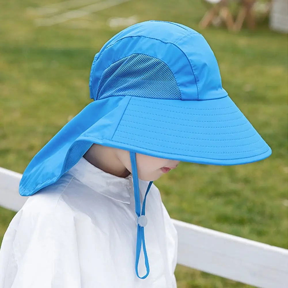 Cap Summer Sunscreen Beach Adjustable Wide Brim Cap Sun Hat Children Bucket ddmysmile Hats UV Protection Smile