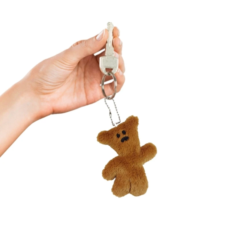 Keychain Bear Keyring Plushes Stuffed Animal Pendant Soft Key ddmysmile Rings T8de Smile