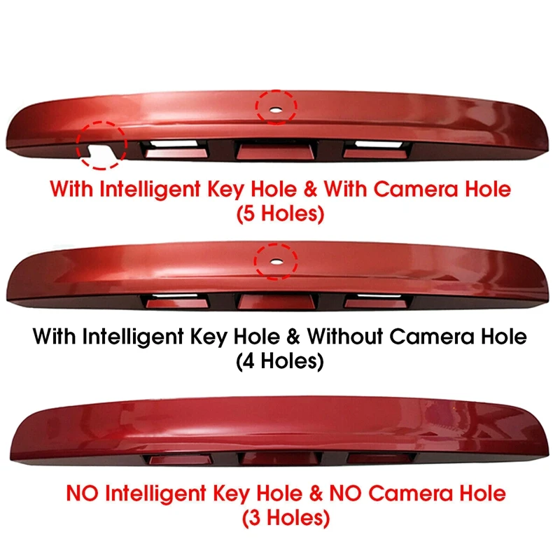 Car Red Rear Tailgate Boot Lid Handle Cover for Nissan Qashqai J10 2007-2014