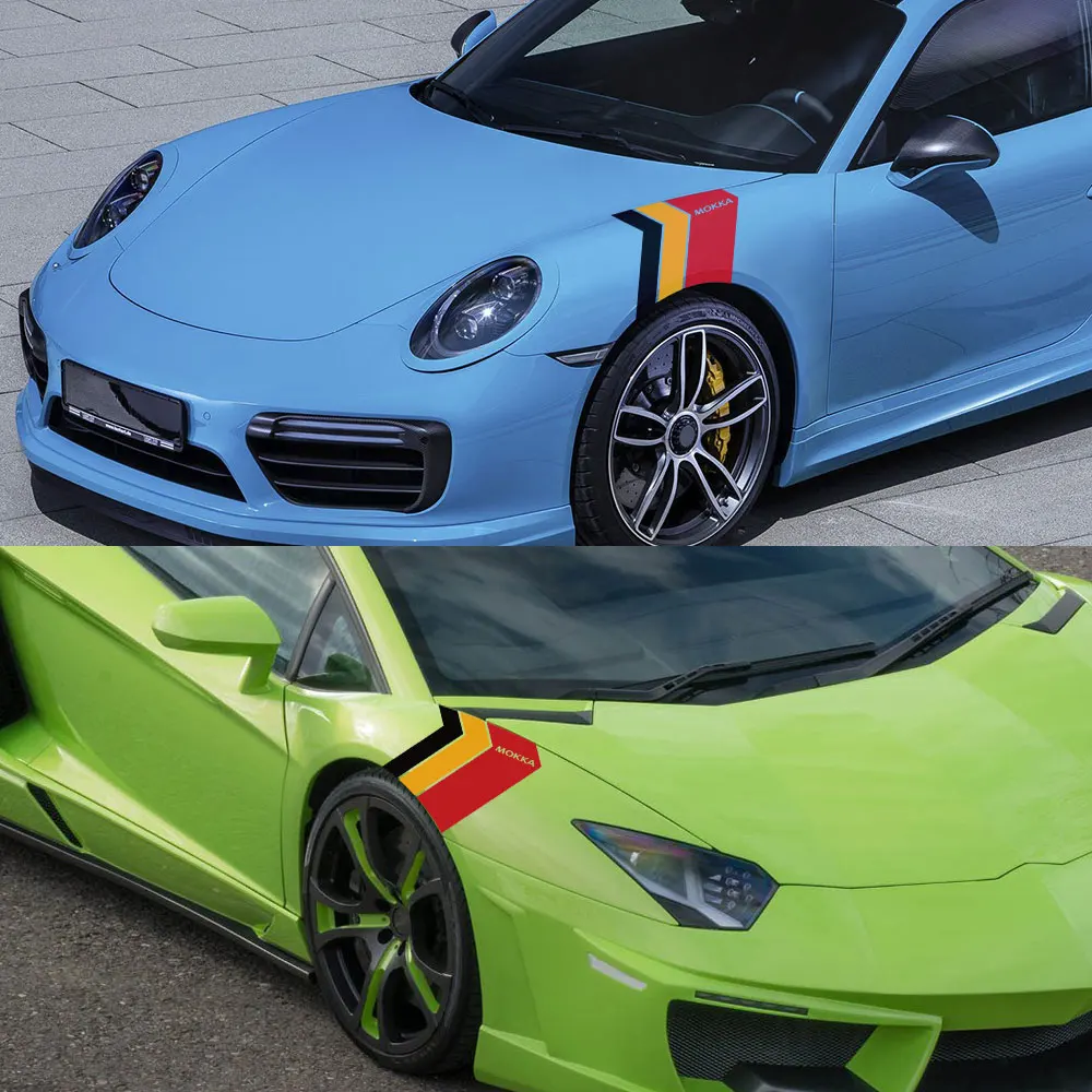 3 Color Car 2Pcs Stickers For Opel Astra ddmysmile Corsa Insignia Opc Vectra Zafira Grandland Meriva Mokka Crossland X Auto Accessories Smile