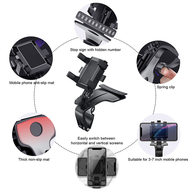 Dashboard Car Phone Holder Stand Car phone Support Clip Accessories For Alfa Romeo Giulia Stelvio Giulietta 156 159 Brera Mito