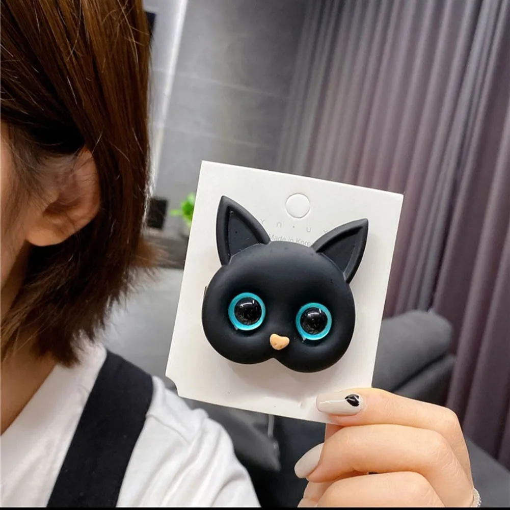 Cute New 2024 Women Cat Rubber Bands Elastic Hair Bands Korean Headwear Children For Girls Lovely Hair Accessories Ornaments smile