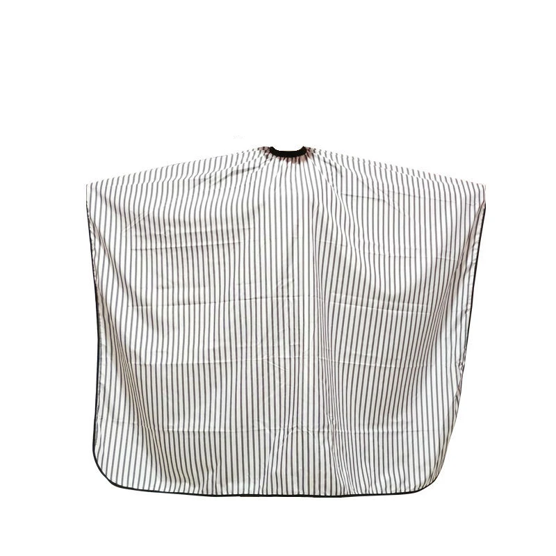 Adjustable Black and White Stripe High Quality Haircut Hairdressing Barber Cloth Waterproof Gown Hair Cutting/Barbers Cape