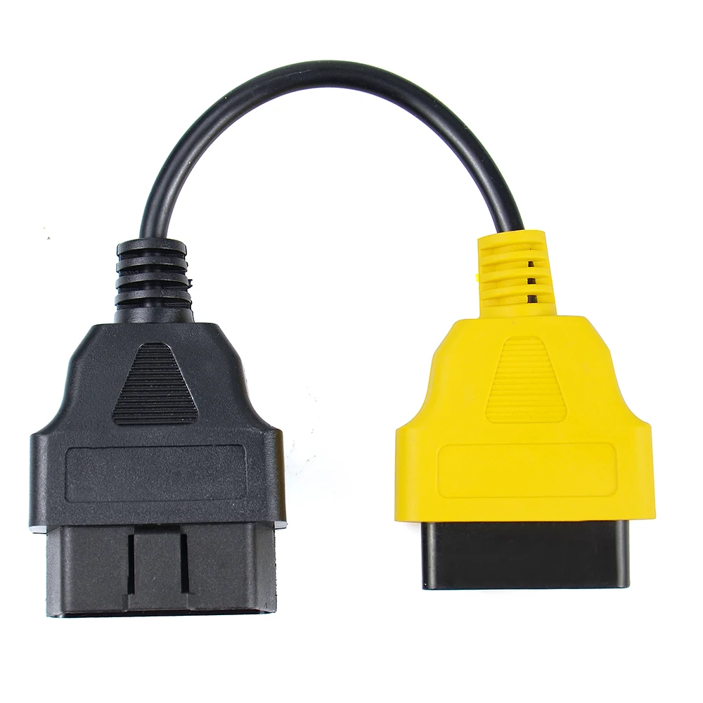 1pcs Fiat Newest for Ecu Scan Adaptor Connector 16pin OBD2 16pin Cable OBD Cable For Fiat Alfa Romeo 6 Color with High Quality smile