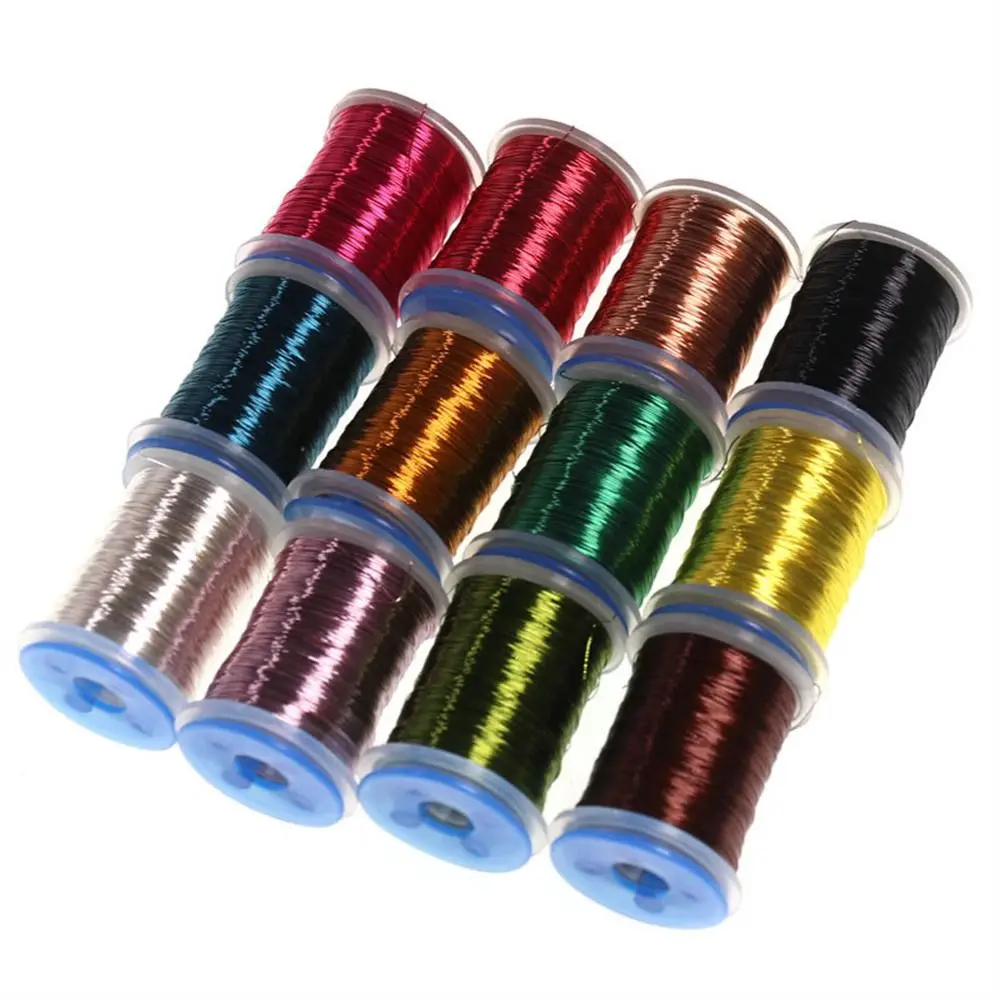 Tying Fly Body Ribbing Copper Wire 26 yards Fly Tying Thread Fishing Accessories Nymph Thread for Flies Trout Bass Midge Larve smile