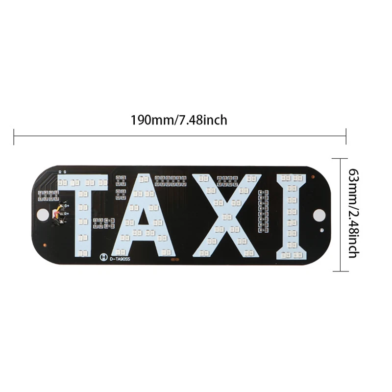12V LED Car Taxi Cab Indicator Energy Saving Long Life Lamp Windscreen Sign Windshield Light Lamp USB Cable with On/Off Switch