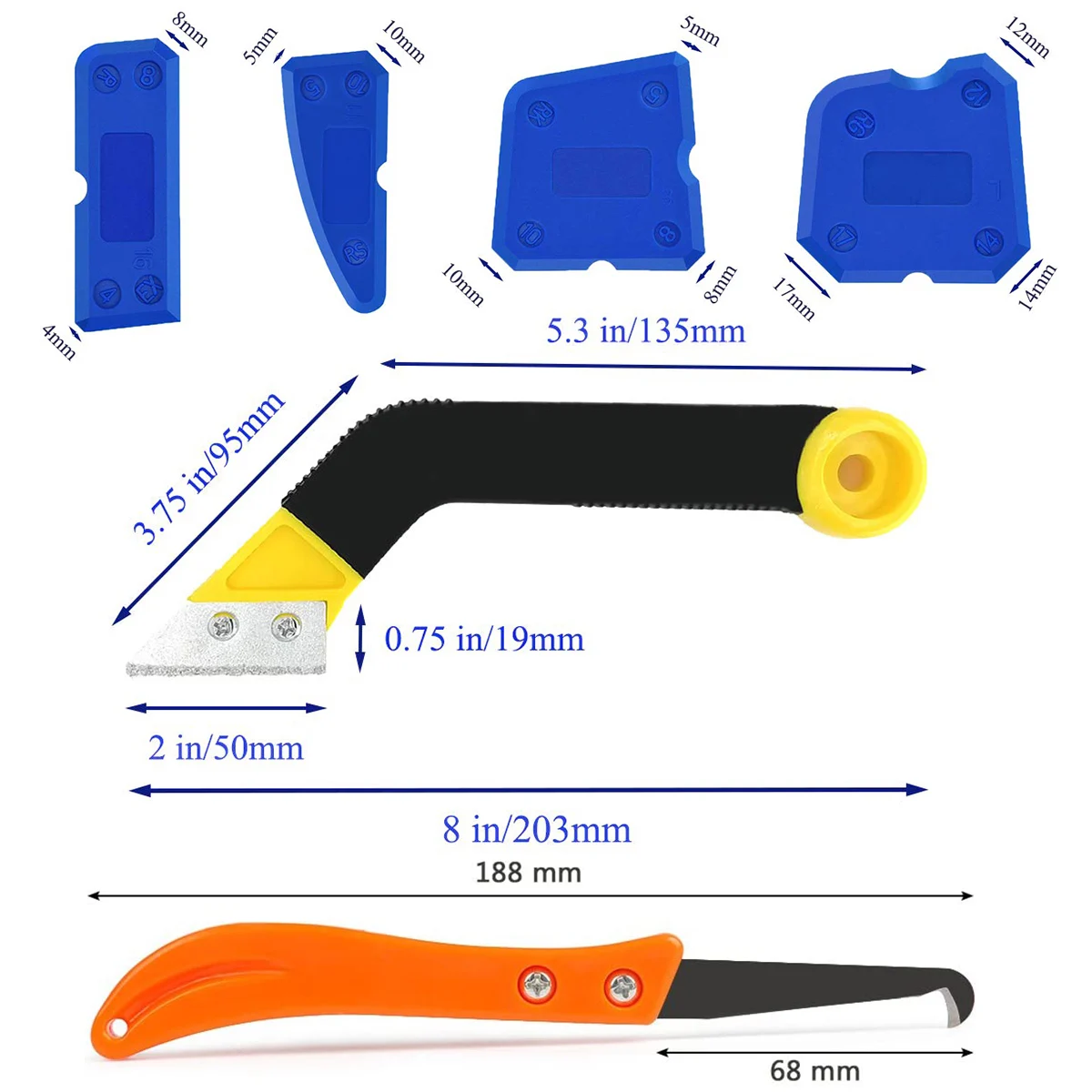12Pcs Grout Removal Tools Set Saw Blade Grout Hand Saw Tile Joint Cleaning Brush Caulking Edge for 2025 Floor Kitchen new Room Hand Tool