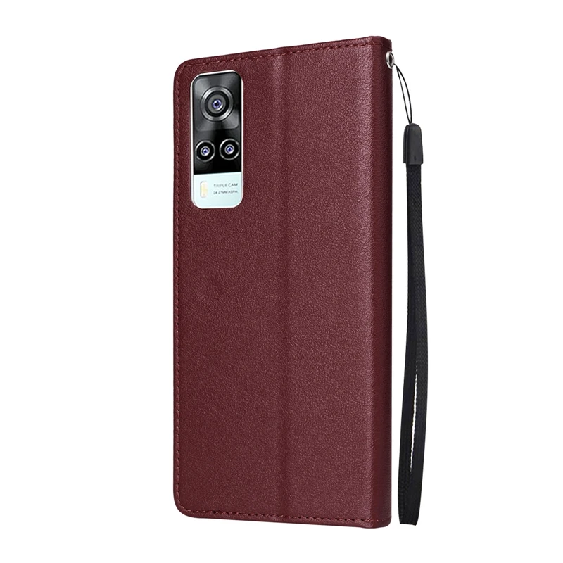 Flip Wallet Frosted Magnetic Leather Case For VIVO S12 V23 Y95 Y91c Y76s Y53 Y50 Y33s Y21s Y20s Y20i Y17 Y15a Y12s Y11 Y10 Y3 smile