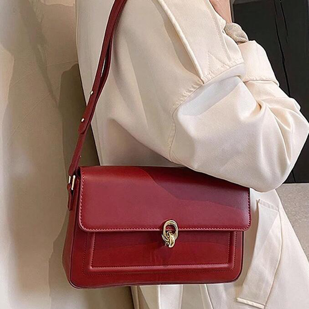Women's Handbag Brand Luxury Vintage Simple Shoulder Crossbody Bag for Women Casual Designer Solid Color Totes Underarm Hand Bag